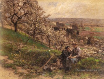  Avril Peintre - Avril scènes rurales paysan Léon Augustin Lhermitte